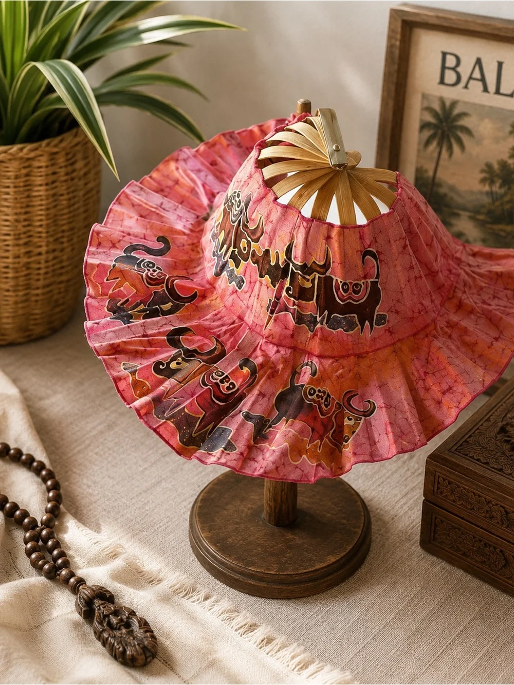 Pink Batik Keris Hat